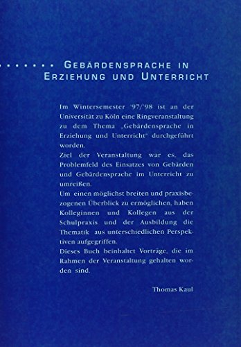 Gebärdensprache in Erziehung und Unterricht - 2