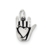 Sterling Silber Antik, Gebärdensprache JewelryWeb Charm - 1